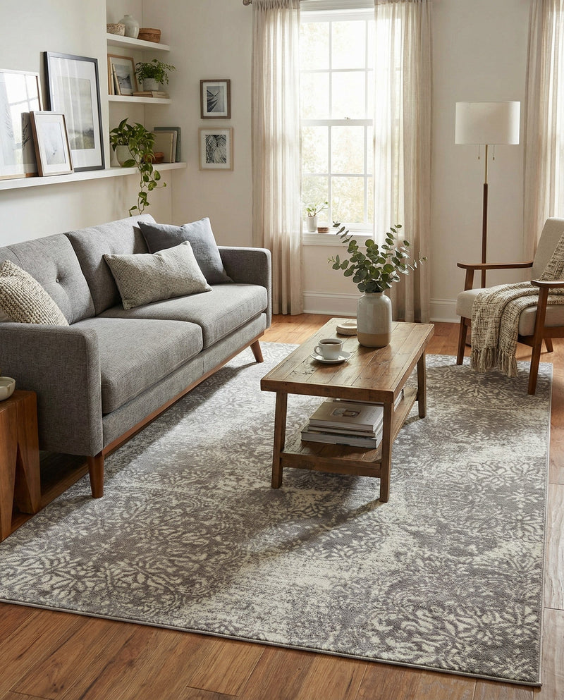 Riviera Elegance Collection Area Rug -  Monaco (Light Gray) Rectangle Light Gray  lifestyle 21