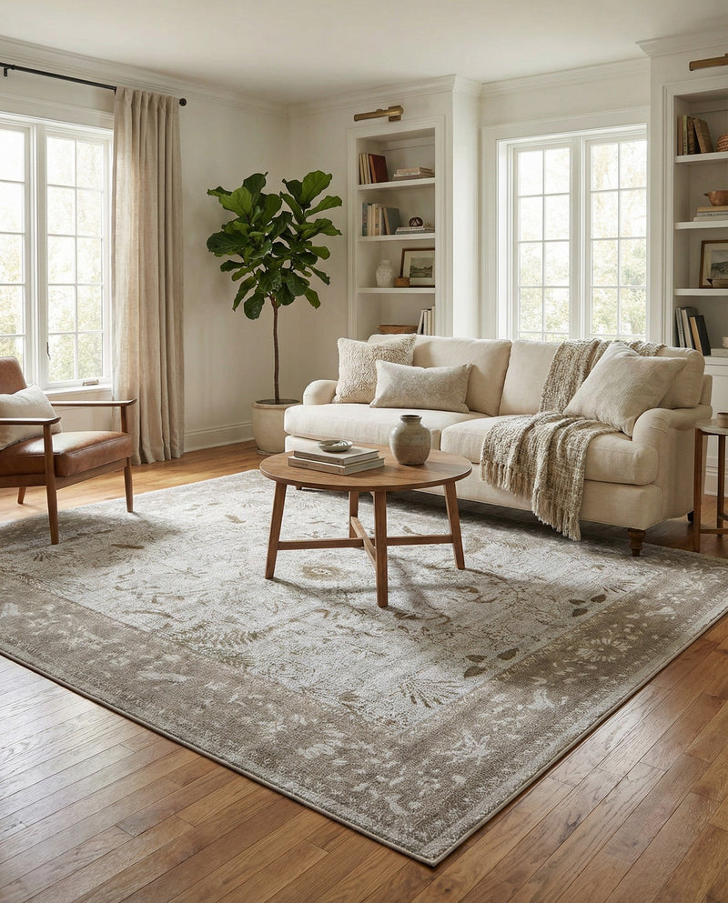 Horizon Collection Area Rug -  Apex (Light Gray) Rectangle Light Gray  lifestyle 14