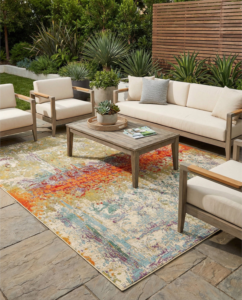 Urban Terrace Collection Area Rug -  Terrace Rectangle Multi  lifestyle 34