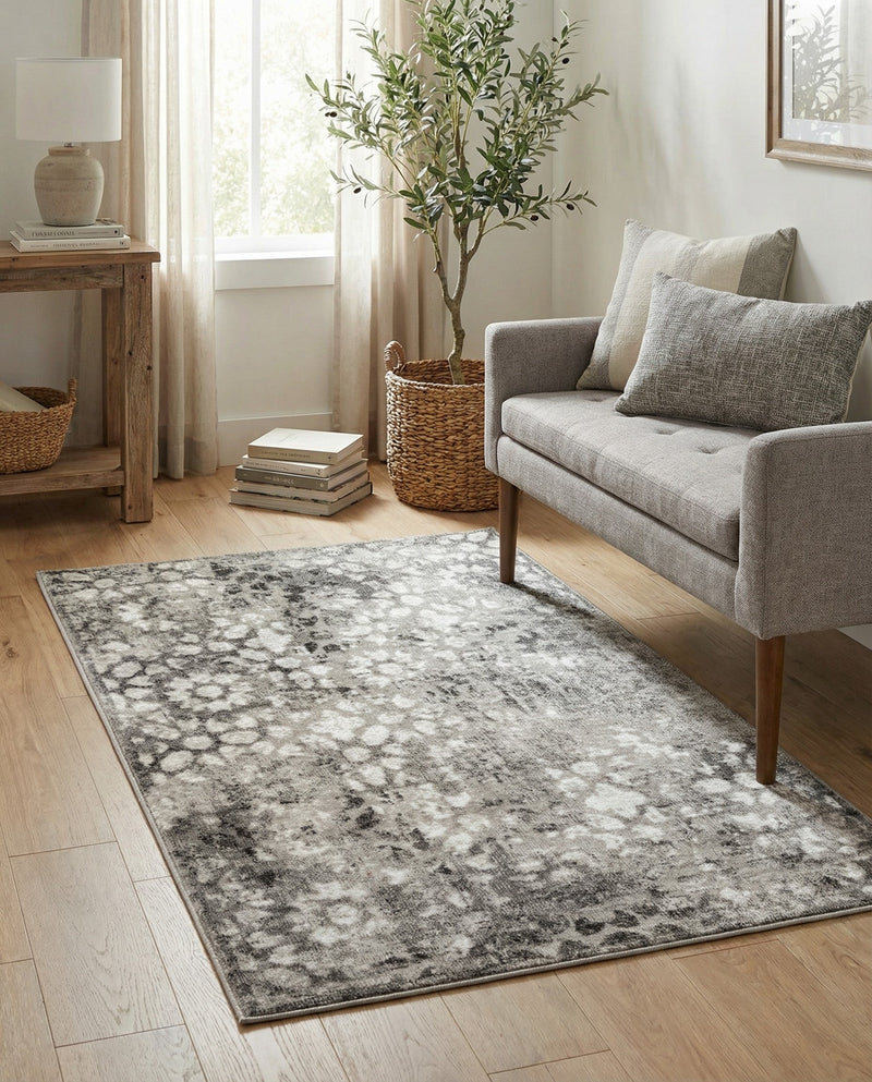 Riviera Elegance Collection Area Rug -  Vence Rectangle Dark Gray  lifestyle 41