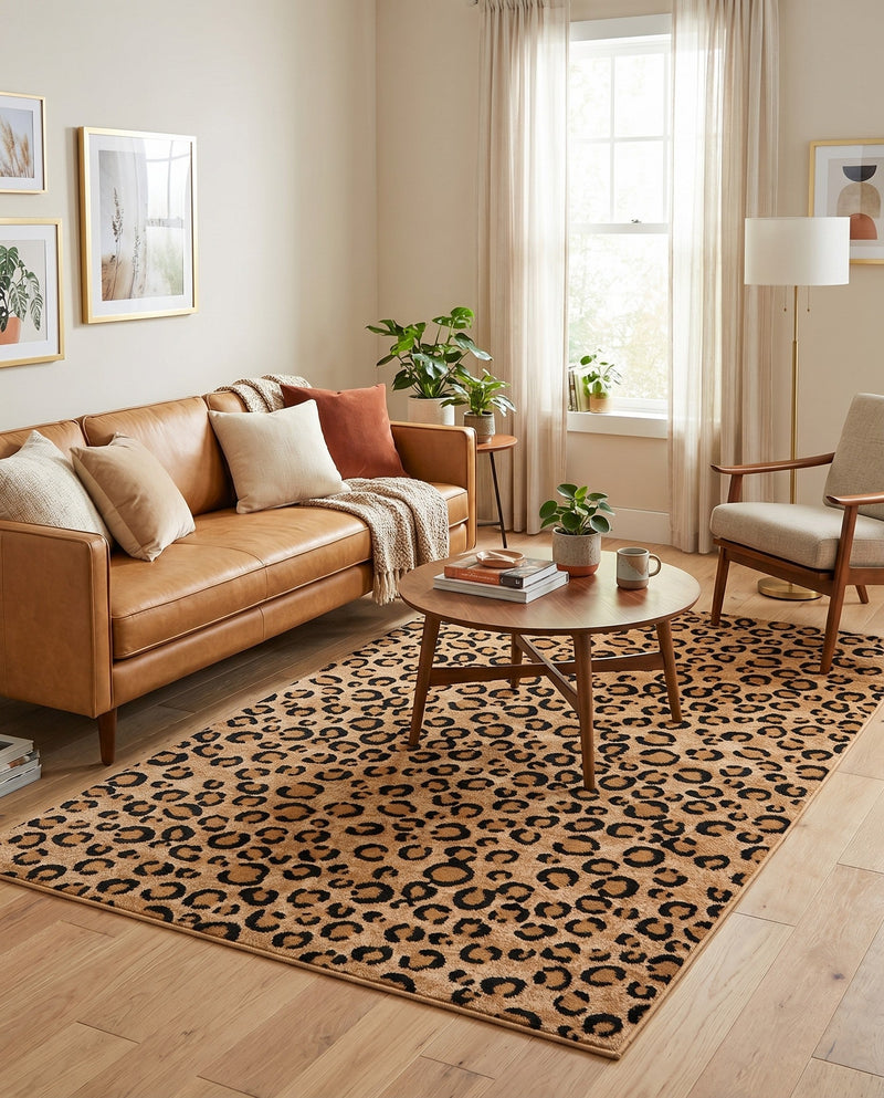 Savannah Sojourn Collection Area Rug -  Mara Rectangle Light Brown  lifestyle 15