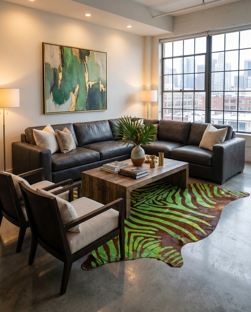 Savannah Hideaway Collection Area Rug -  Kalahari Rectangle Green and Brown   lifestyle 4