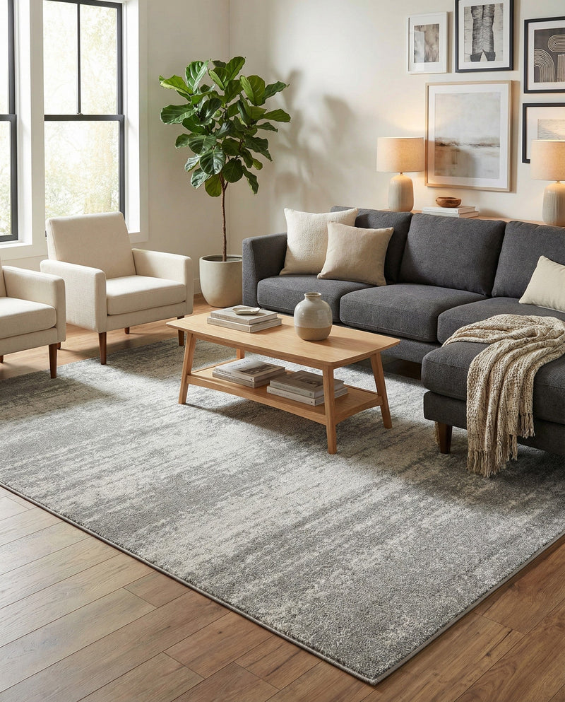 Studio Haven Collection Area Rug -  Gallery (Gray) Rectangle Gray  lifestyle 42