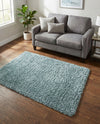 Eternal Plush Oasis Collection Area Rug -  Tranquility (Slate Blue) Rectangle Slate Blue  lifestyle 12