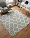Lattice Gardens Collection Area Rug -  Bloomfield (Light Gray) Square Light Gray  lifestyle 29