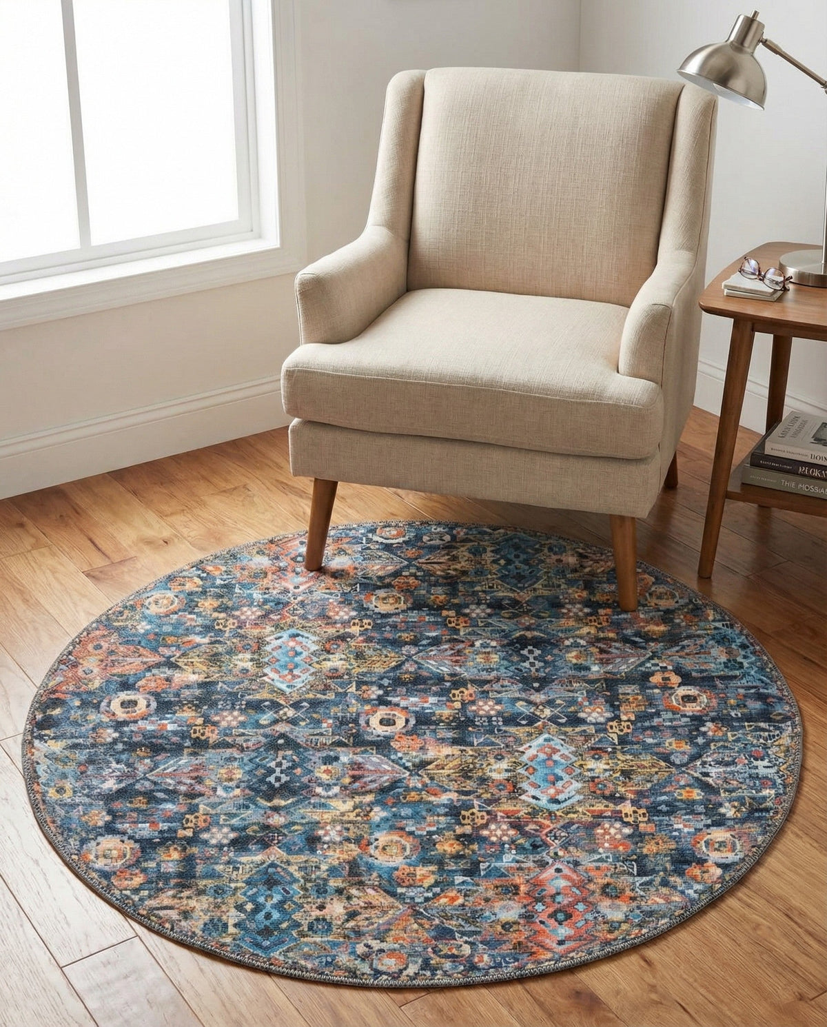 Heritage Elegance Collection Area Rug -  Potala Round Multi  lifestyle 78