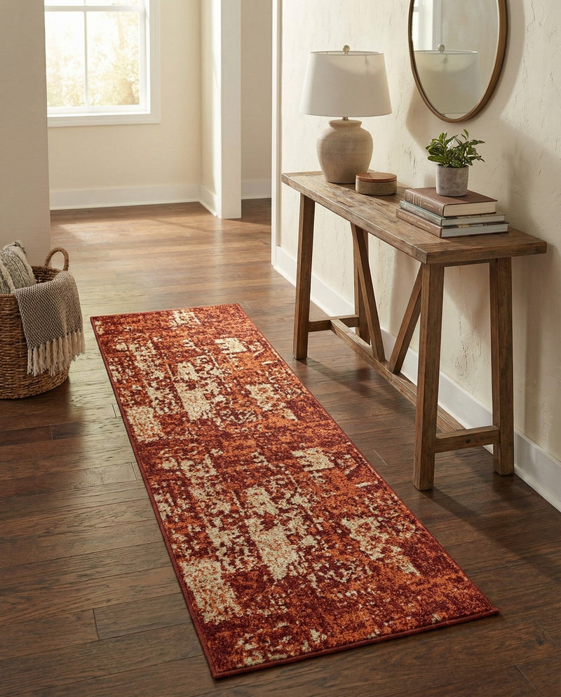 Autumn Meadow Collection Area Rug -  Harvesthill Runner Terracotta  lifestyle 68