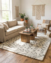 Casablanca Comfort Collection Area Rug -  Fez Rectangle Pure Ivory  lifestyle 22