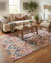 Savannah Elegance Collection Area Rug -  Forsyth Rectangle Pink  lifestyle 12