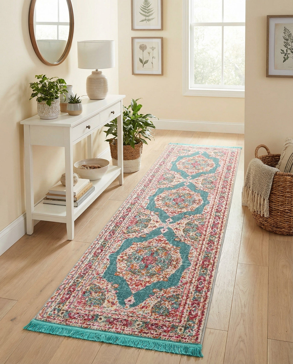 Caribbean Breeze Collection Area Rug -  Windward Runner Turquoise  lifestyle 172