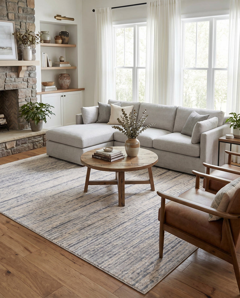 Serenity Sands Collection Area Rug -  Tranquilbay Rectangle Cream  lifestyle 8