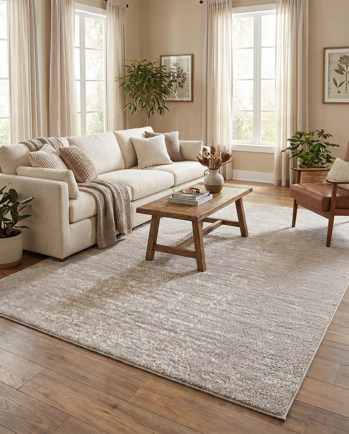 Sienna Collection Area Rug -  Verona Rectangle Cloud Gray  lifestyle 79