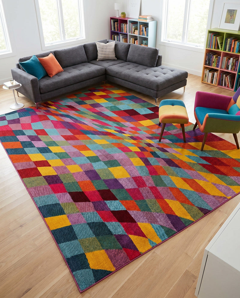Marrakesh Elegance Collection Area Rug -  Tinghir Rectangle Multi  lifestyle 17