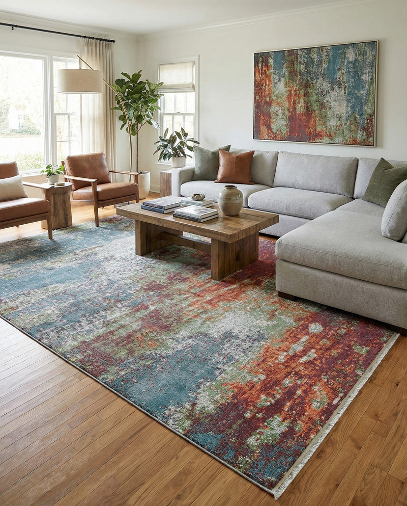 Arcadia Rugs Collection Area Rug -  Avalon Rectangle Multi  lifestyle 9