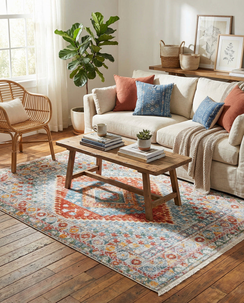 Arcadia Rugs Collection Area Rug -  Xanadu Rectangle Salmon  lifestyle 14