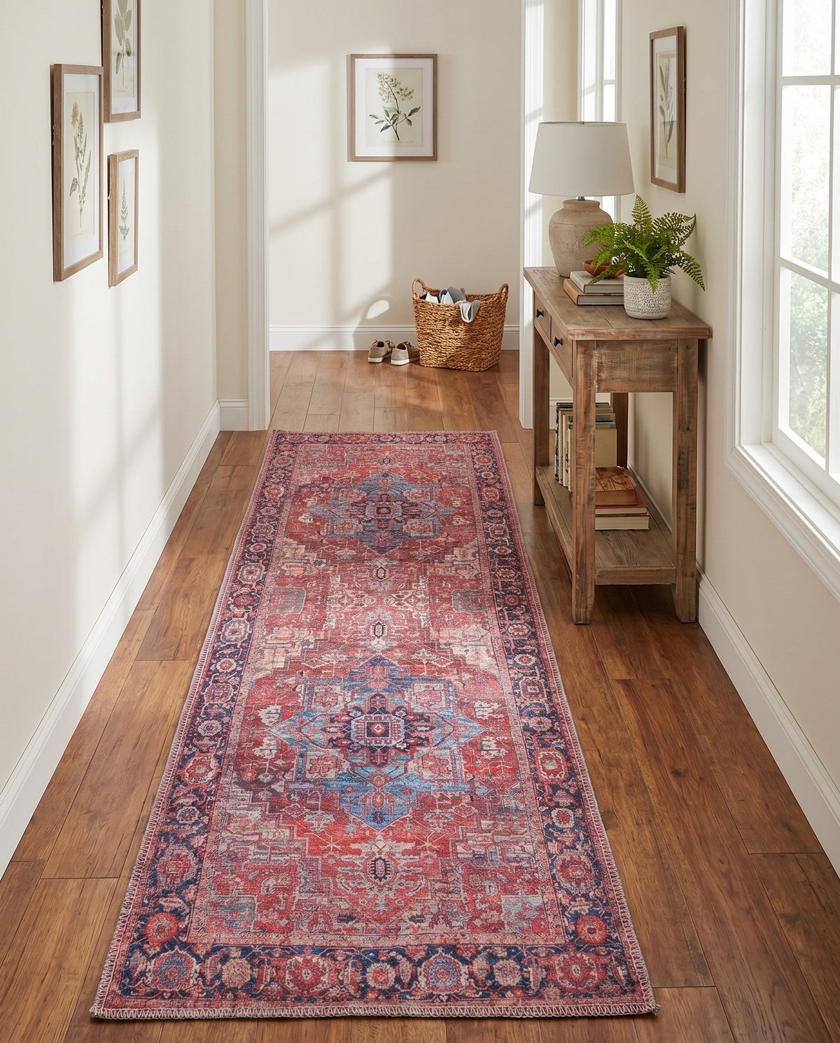 Zahara Oasis Collection Area Rug -  Essaouira Runner Rust Red  lifestyle 86