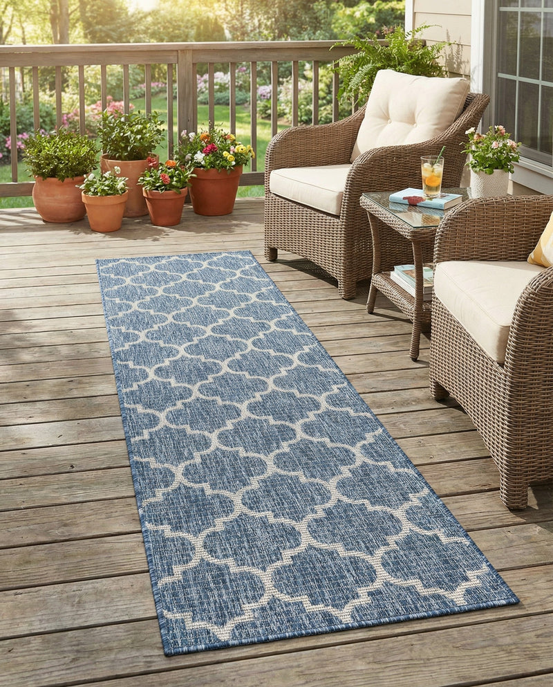 Savannah Pergola Collection Area Rug - Arbor (Navy Blue) Runner Navy Blue  lifestyle 39
