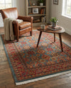 Persian Elegance Collection Area Rug -  Nain Rectangle Light Blue  lifestyle 10