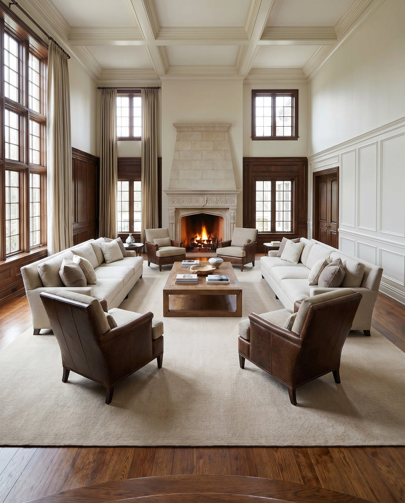 Berkshire Estate Collection Area Rug - Windsor (Vanilla Bean) Square Vanilla Bean  lifestyle 50