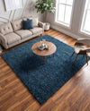 Alpine Plush Collection Area Rug -  Cortina (Marine Blue) Square Marine Blue  lifestyle 77