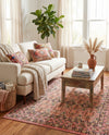 Geneva Terrace Collection Area Rug -  Nyon Rectangle Pink  lifestyle 8