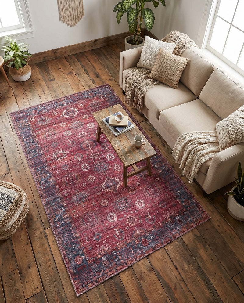 Zahara Oasis Collection Area Rug -  Ouarzazate Rectangle Antique Red  lifestyle 11