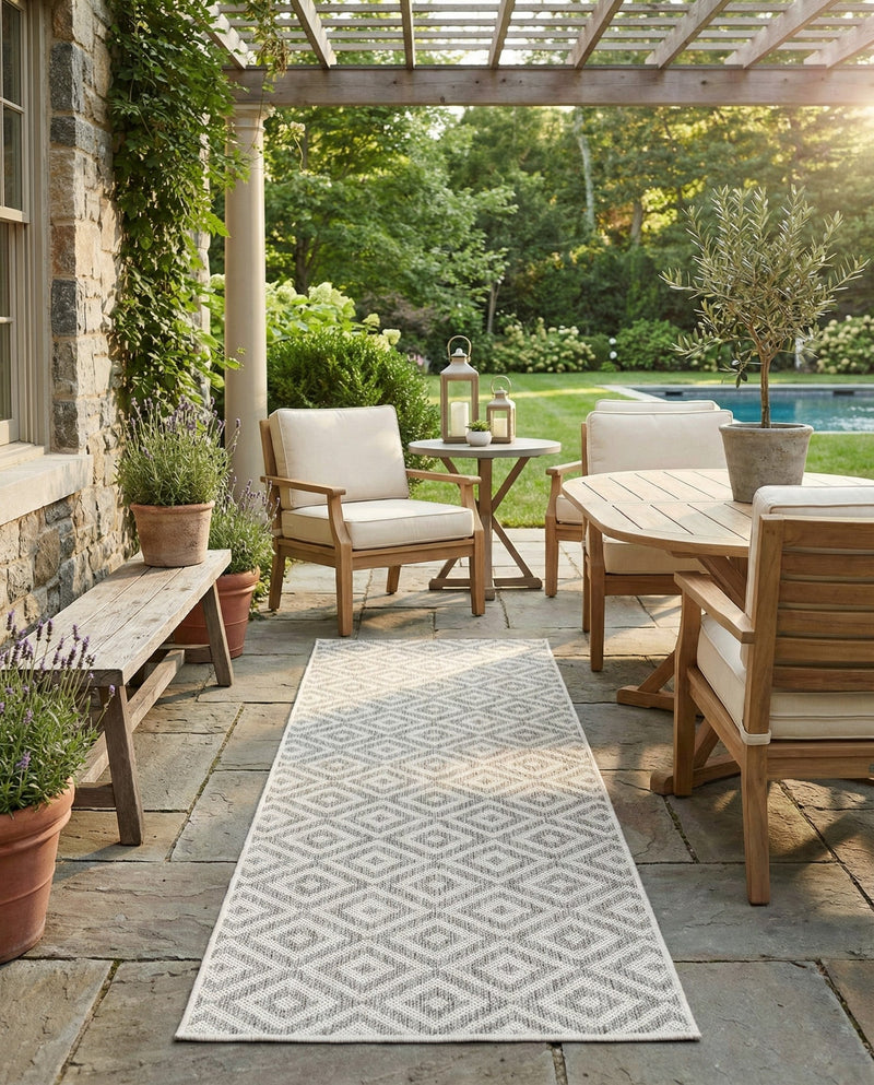 Urban Oasis Rugs Collection Area Rug -  Rooftop (Light Gray) Runner Light Gray  lifestyle 54
