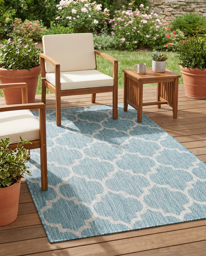 Savannah Pergola Collection Area Rug - Arbor (Aquamarine) Rectangle Aquamarine  lifestyle 24