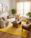Georgetown Rugs Collection Area Rug - Dupont (Yellow) Rectangle Yellow  lifestyle 11