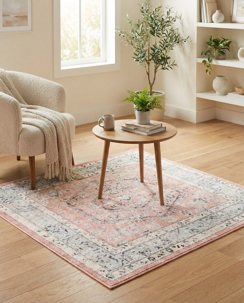 Adriana Terrace Collection Area Rug - Capri (Rose) Square Rose  lifestyle 53