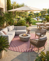 Urban Terrace Collection Area Rug -  Astoria (Rust Red) Round Rust Red  lifestyle 52