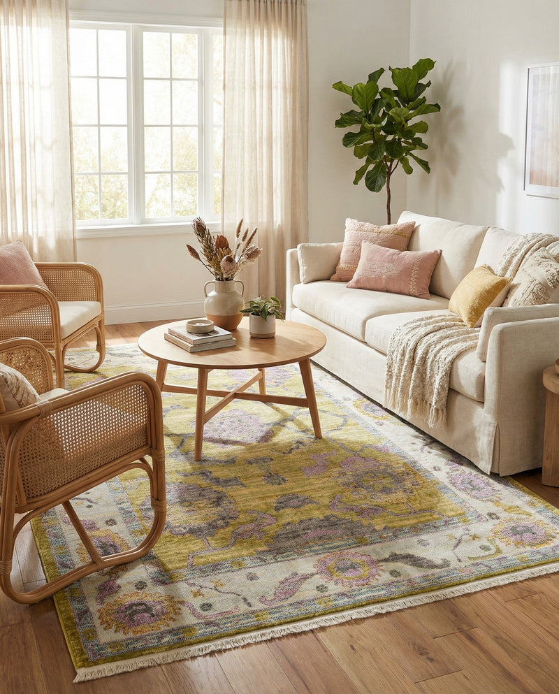 Arcadia Rugs Collection Area Rug - Eden (Green) Rectangle Green  lifestyle 12