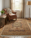 Ottoman Elegance Collection Area Rug - Sultan Rectangle Brown  lifestyle 69