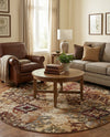 Bistro Lounge Collection Area Rug -  Piccolo Round Beige  lifestyle 76