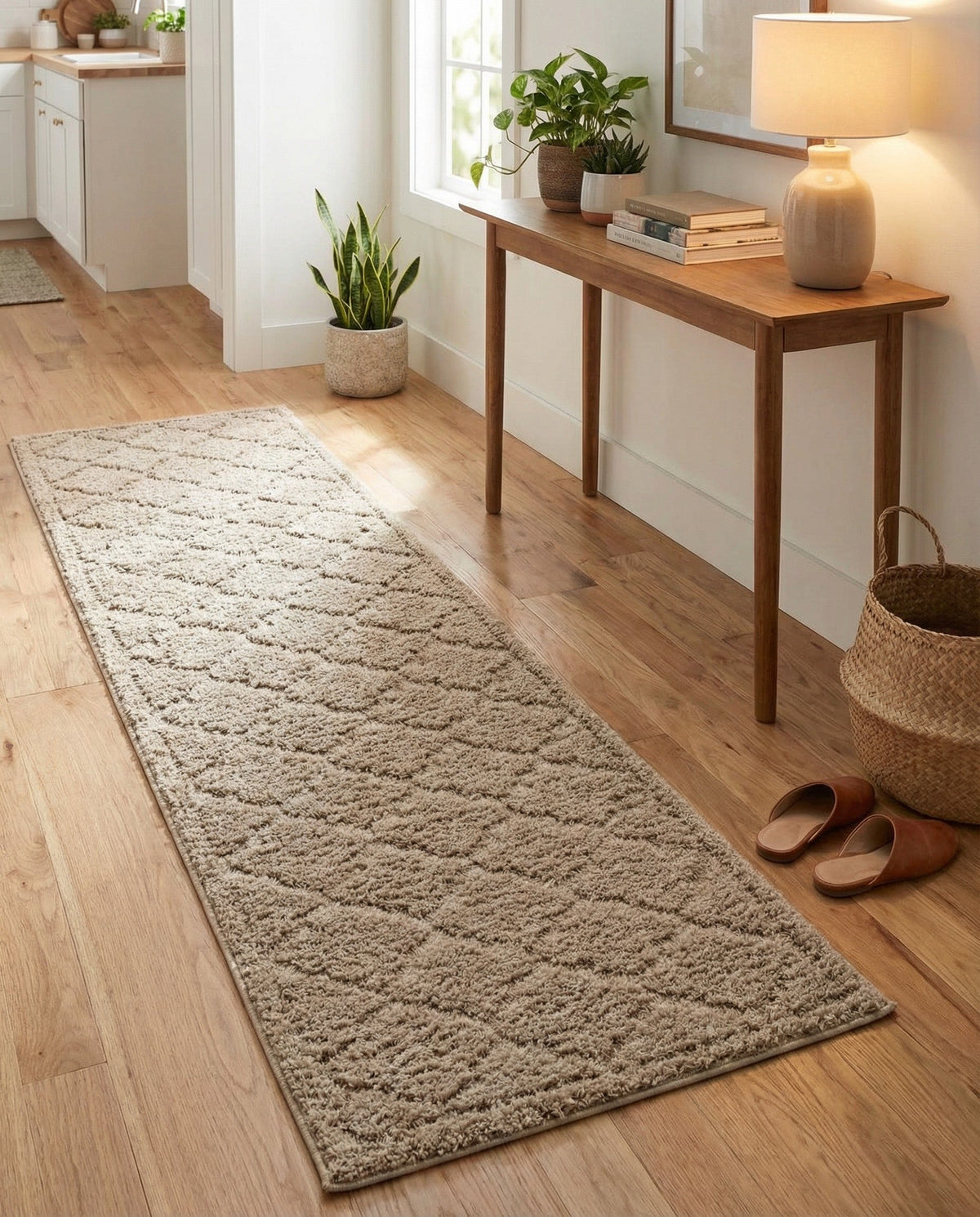 Trellis Haven Collection Area Rug -  Havencrest Runner Beige  lifestyle 107