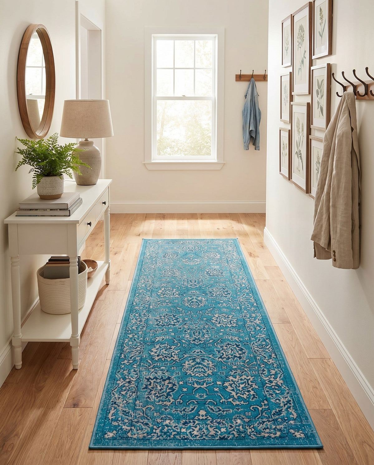 Geneva Terrace Collection Area Rug -  Lausanne Runner Blue  lifestyle 163