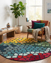 Marrakesh Elegance Collection Area Rug -  Melilla Round Multi  lifestyle 59