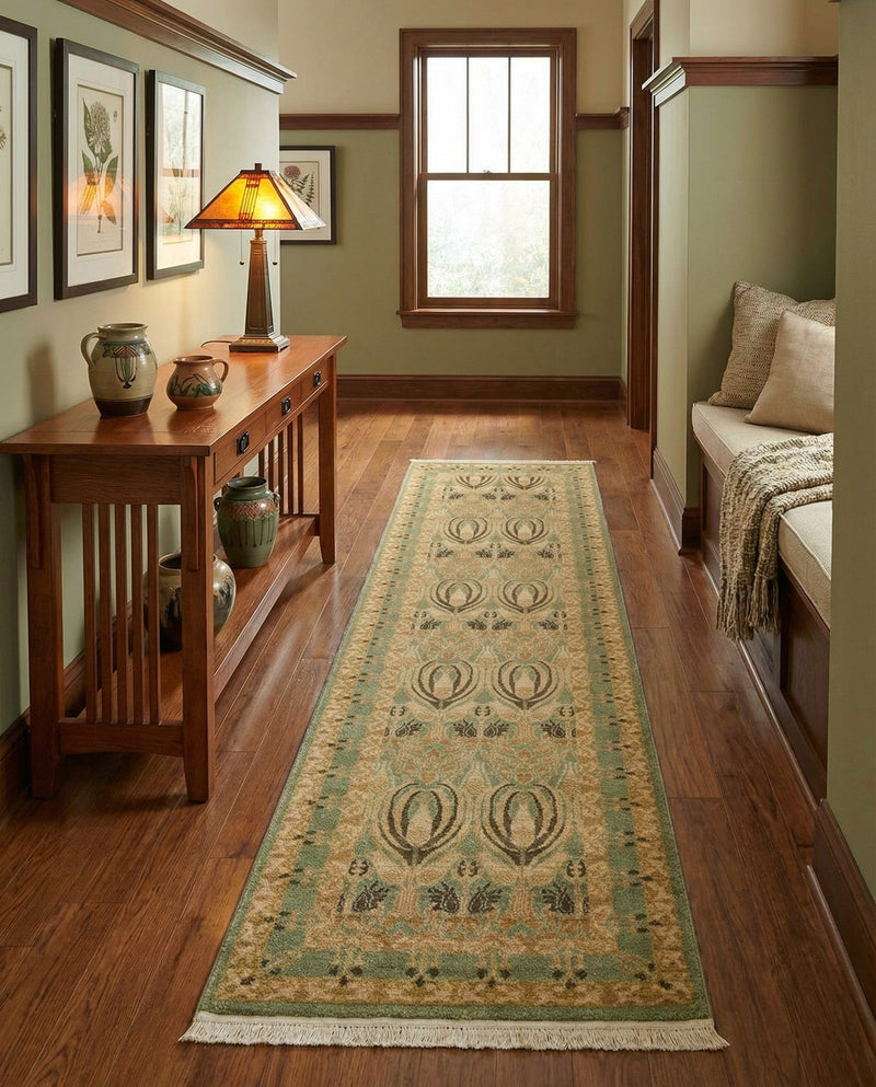 Chelsea Elegance Collection Area Rug -  Brompton (Light Green) Runner Light Green  lifestyle 54