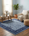 Horizon Collection Area Rug -  Apex (Blue) Square Blue  lifestyle 60