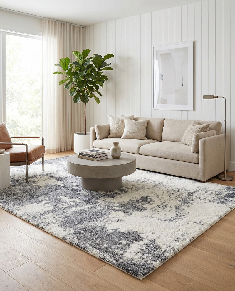 Cozy Haven Shag Collection Area Rug -  Tranquility (Smoke Gray) Rectangle Smoke Gray  lifestyle 18