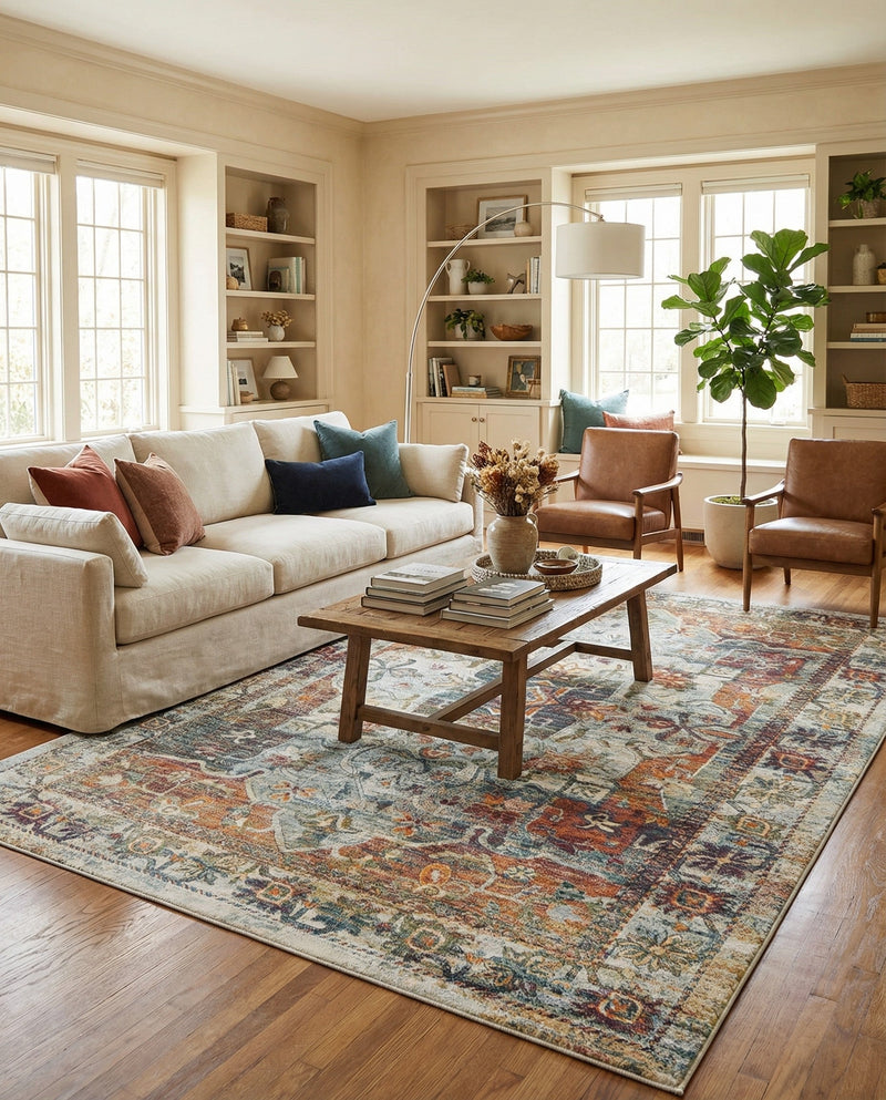 Savannah Soiree Collection Area Rug -  Everglade (Ivory) Rectangle Ivory  lifestyle 24
