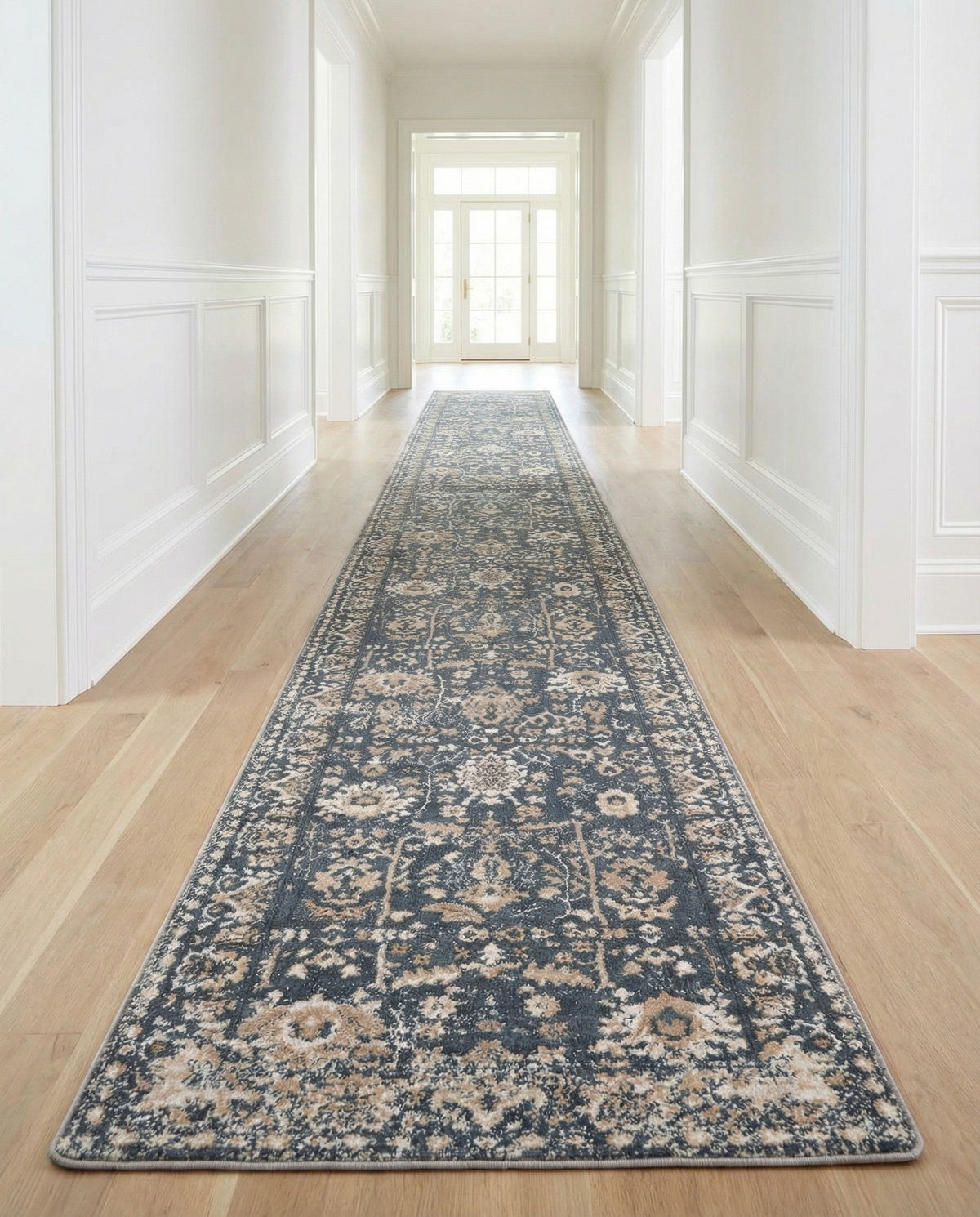 Cascade Range Collection Area Rug -  Shasta (Blue) Runner Blue  lifestyle 122