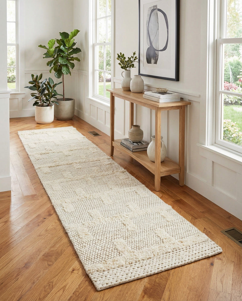 Lana Tasmanian Wool Collection Area Rug - Freycinet Runner Ivory  lifestyle 36