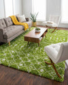 Berber Lattice Shag Collection Area Rug - Atlas (Green) Rectangle Green  lifestyle 7
