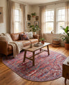 Zahara Oasis Collection Area Rug -  Tangier Oval Rust Red  lifestyle 71