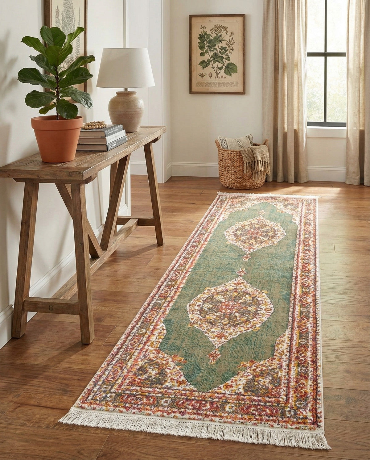 Caribbean Breeze Collection Area Rug -  Windward Runner Green  lifestyle 188
