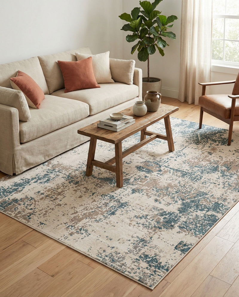 Gobi Sands Collection Area Rug -  Shapotou Rectangle Beige  lifestyle 11