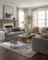 Coastal Manor Collection Area Rug -  Pelican Rectangle Navy Blue  lifestyle 54