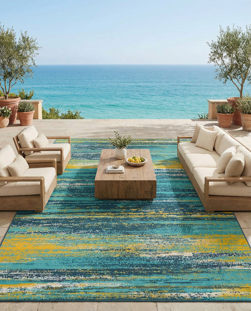 Seaside Haven Rugs Collection Area Rug -  Sandbar Rectangle Multi.Blue  lifestyle 22