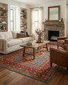 Persian Elegance Collection Area Rug -  Bushehr Rectangle Light Blue  lifestyle 24